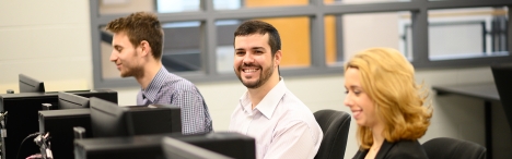 Students on computers