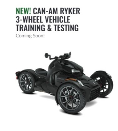 NEW! Can-Am Ryker 3-wheel vehicle training & testing coming soon