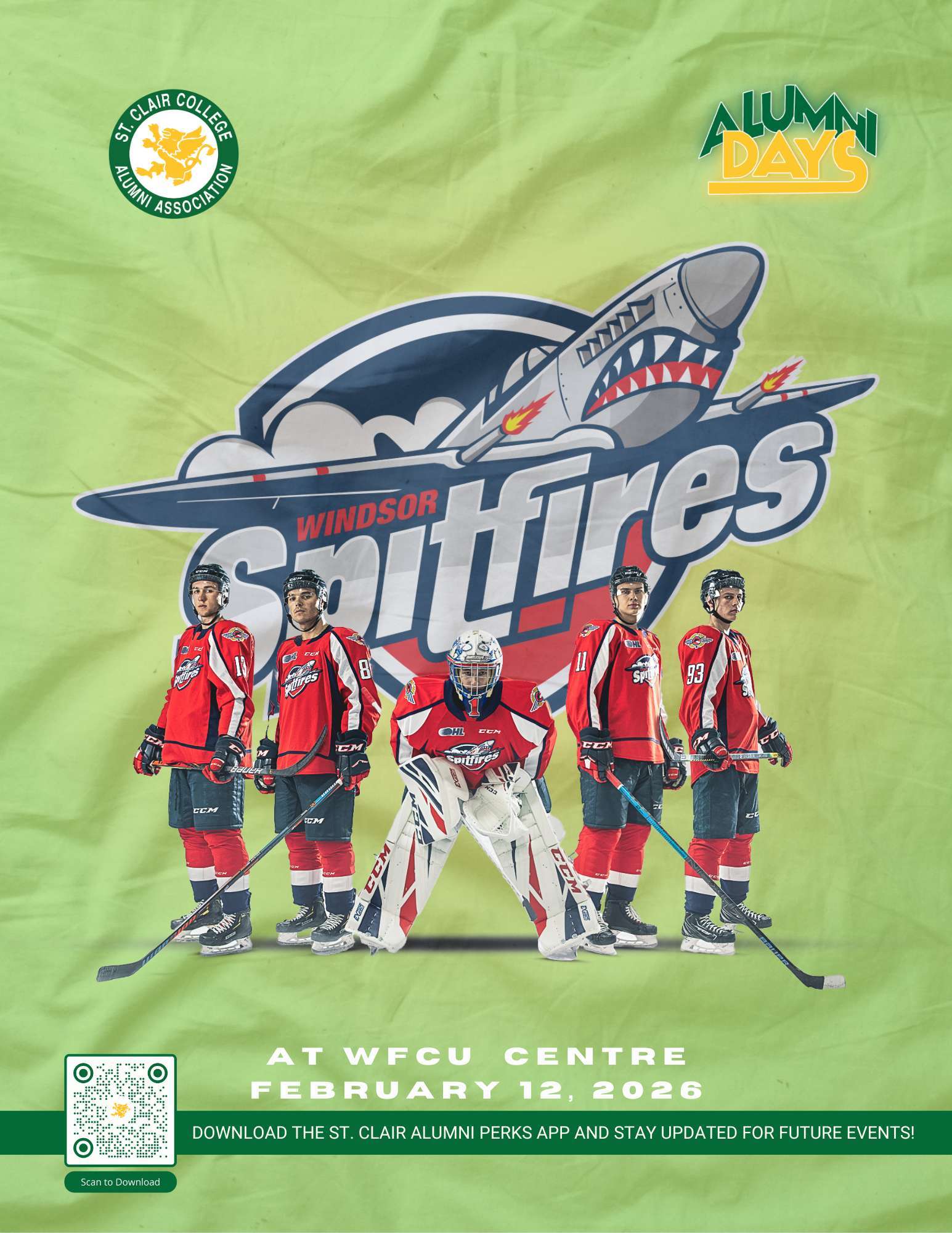 Alumni Days at the WFCU Centre. Windsor Spitfires January 2026