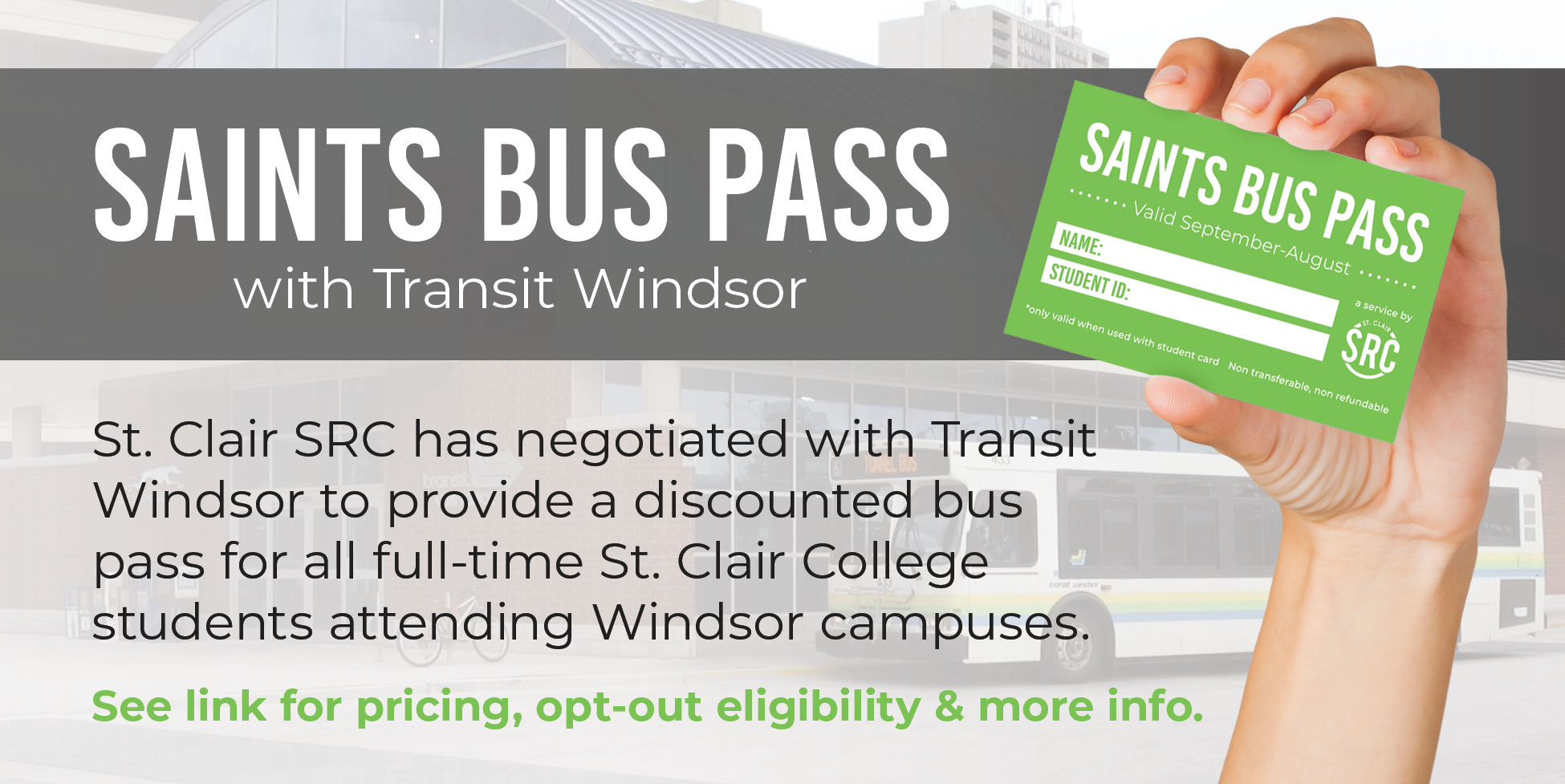Saints Bus Pass with Transit Windsor