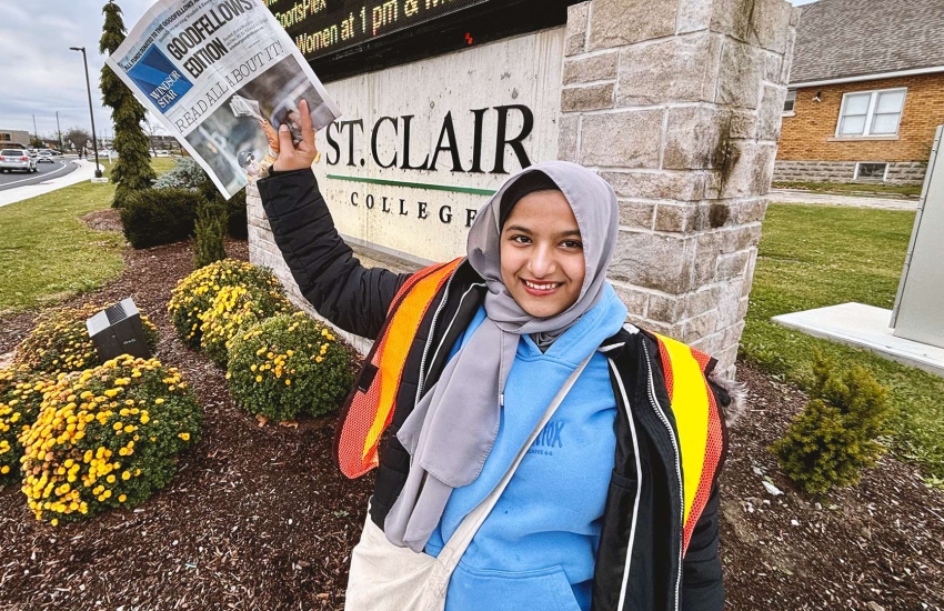 St. Clair College Second-year PSI student Shaimaa Al Moussa volunteers