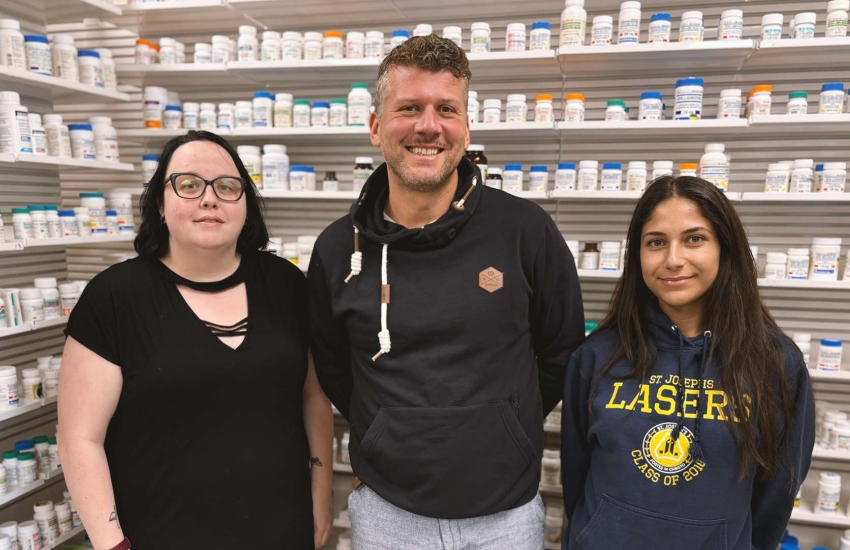 St. Clair College second-year students posing