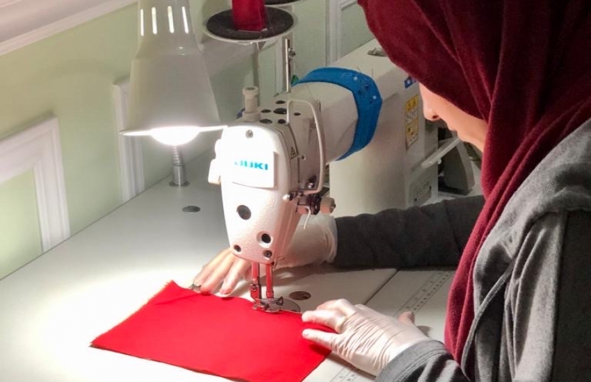 Student Zaynab Fuleih stepped up right away and offered to sew the first 200.