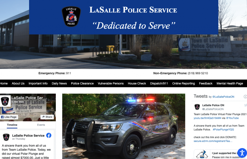 Three students in St. Clair College’s Mobile Applications Development program helped ensure the LaSalle Police Service website complies with provincial legislation. Now they’re redesigning it.