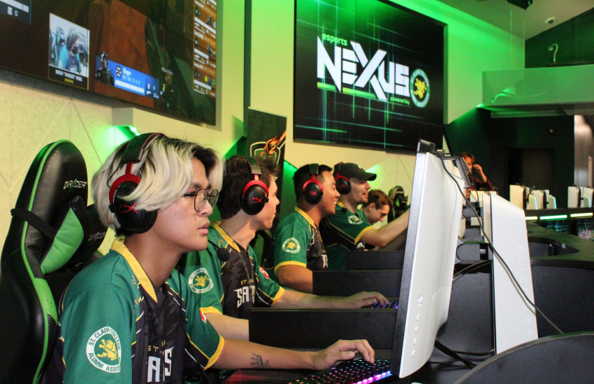 Esport students playing in the new Nexus esports arena