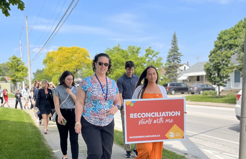 Moose Hide Campaign demonstration walk