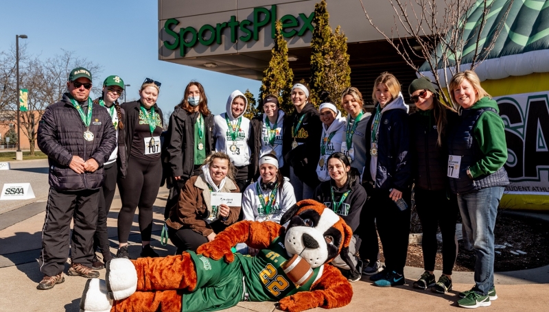 Students in the Sports and Recreation Management program raised $5,000 in a 3 km run/walk that was held at the SportsPlex on April 10 to help children cover the costs of playing in sports leagues. 