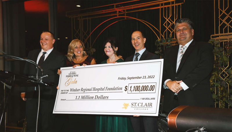 Presentation of a large cheque