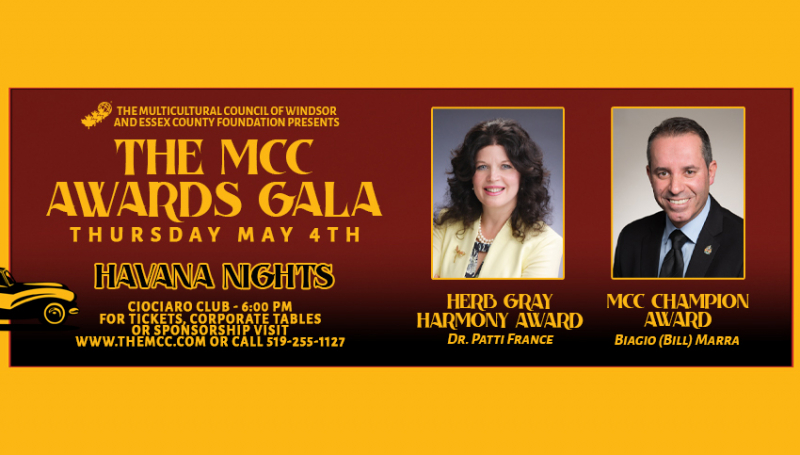 MM Awards Gala banner for Patti and Bill