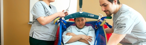 PSW students helping someone in need