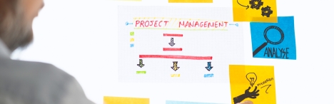 Sticky notes on a glass window